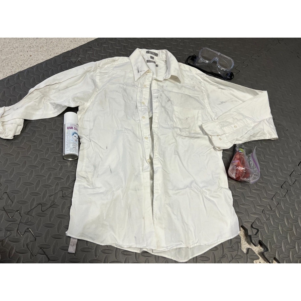 Mad Scientist Halloween Costume Handmade Kids 4 pc Lab Coat Beaker Goggles Youth